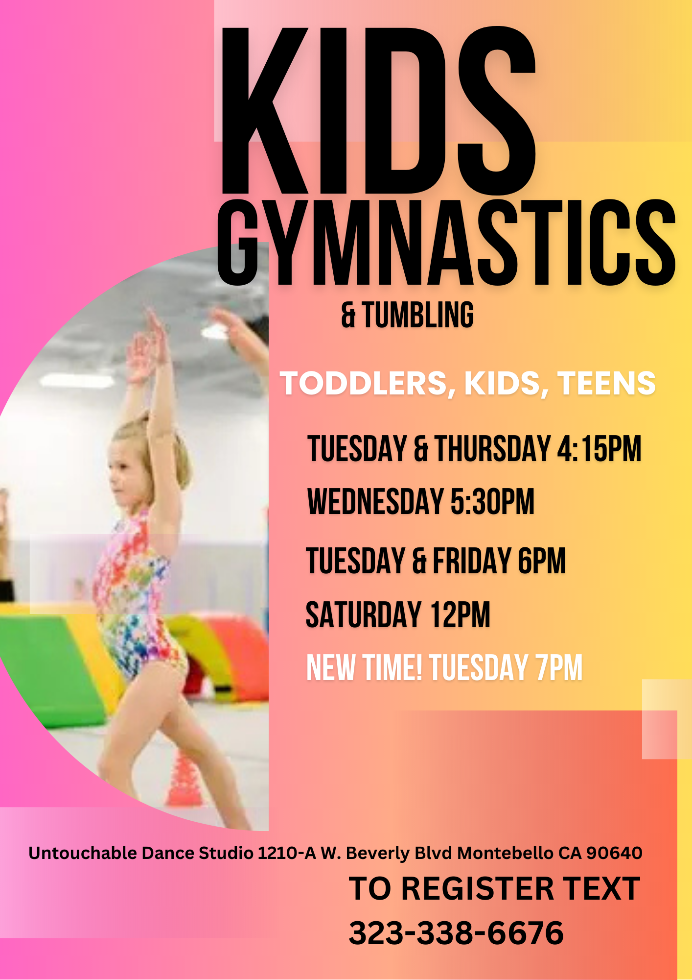Kids Gymnastics Tumbling Montebello 