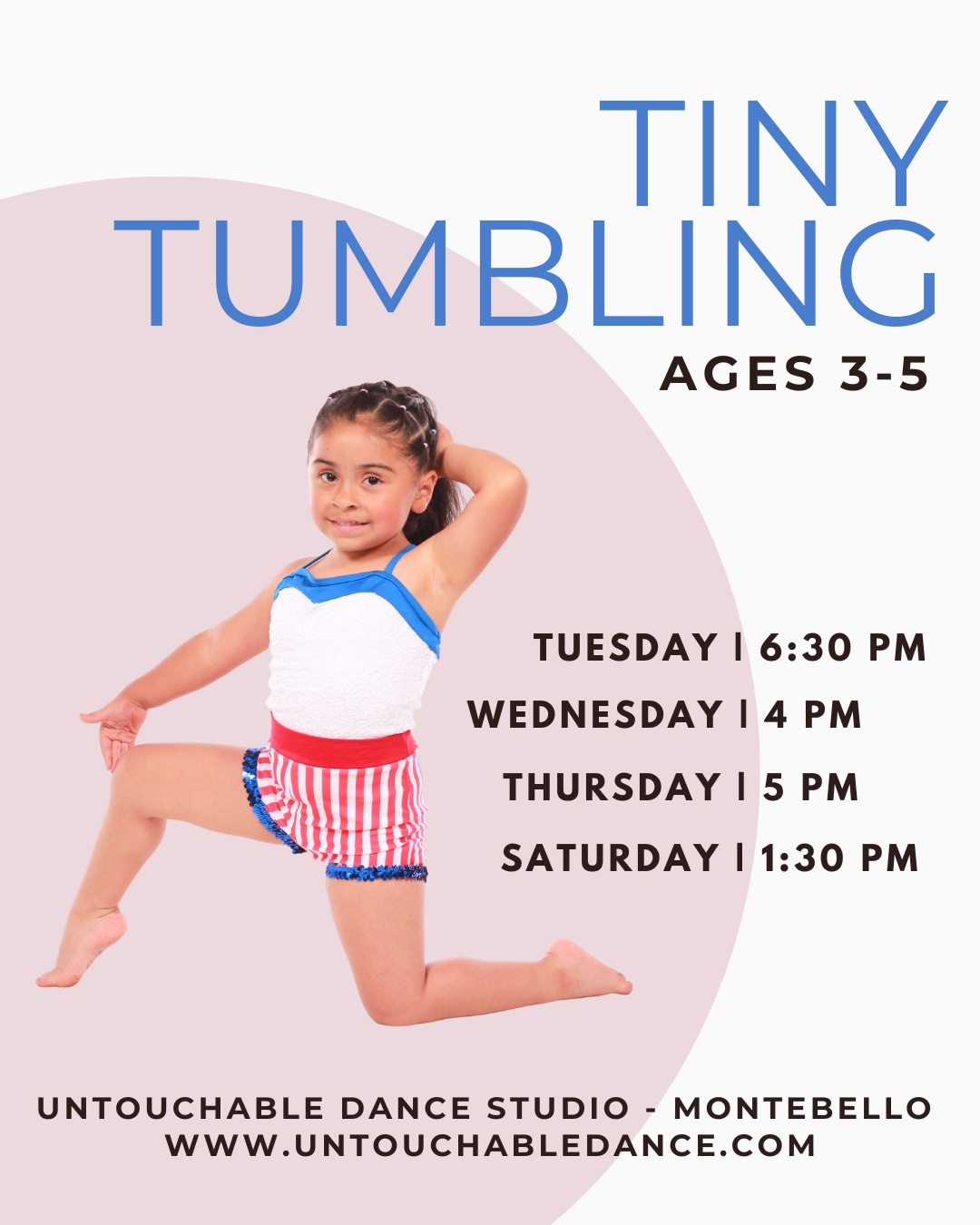 Gymnastics tumbling kids toddler classes Montebello